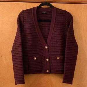 Talbots Deep Red Knit Sweater